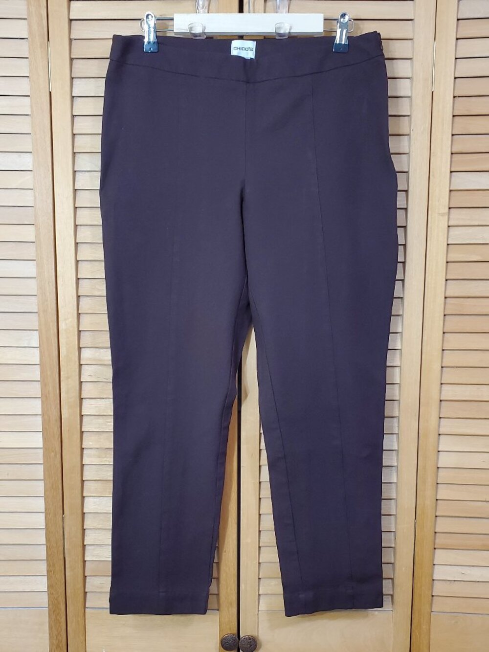Chico's Brown Side Zip Ankle Pants Size 1.5 (10)